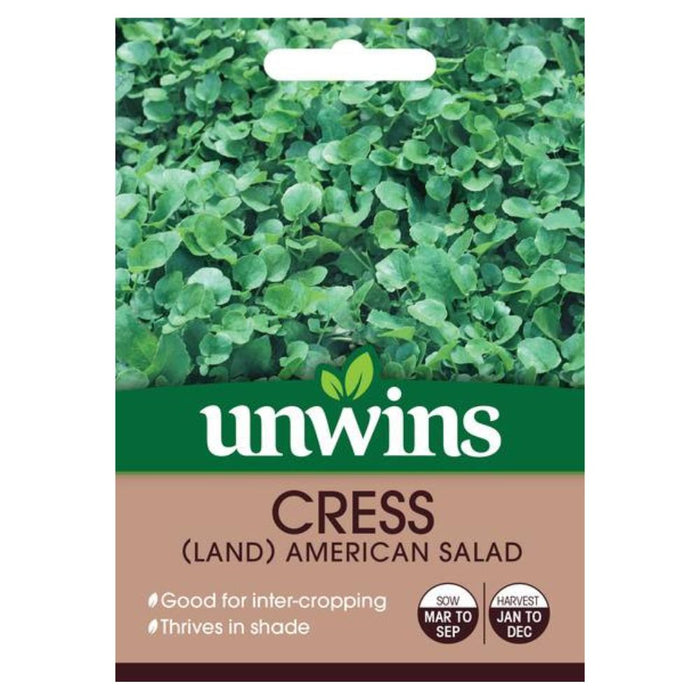 Unwins Land Cress American Salad Seeds