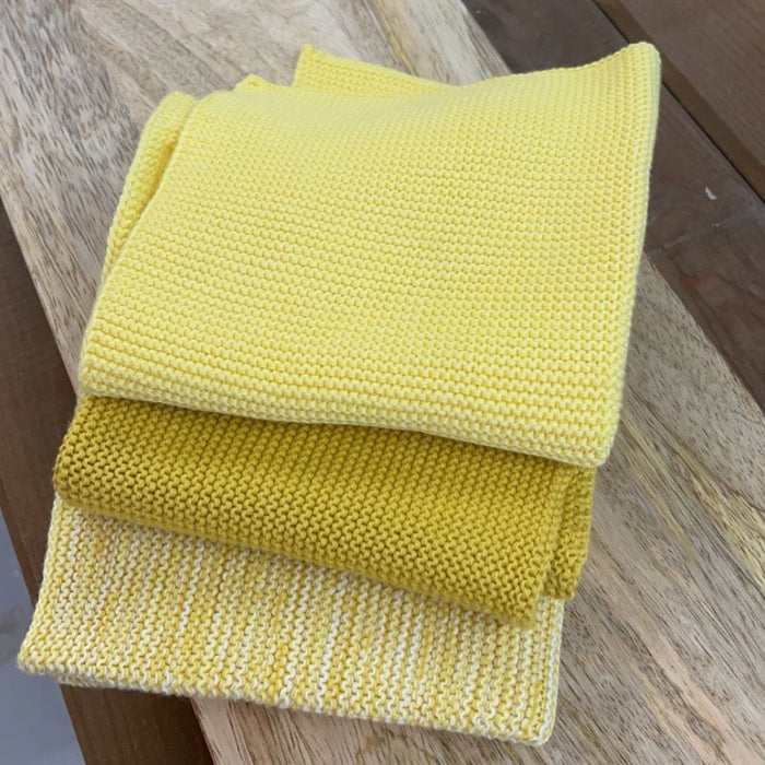 Lemon Colour Dishcloth - Set of 3