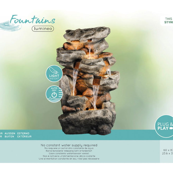 Lumineo Natural Rocks 130cm Water Feature