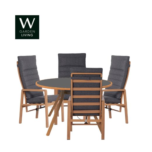 Woodlodge Panama Deluxe Reclining 4 Seat Dining Set