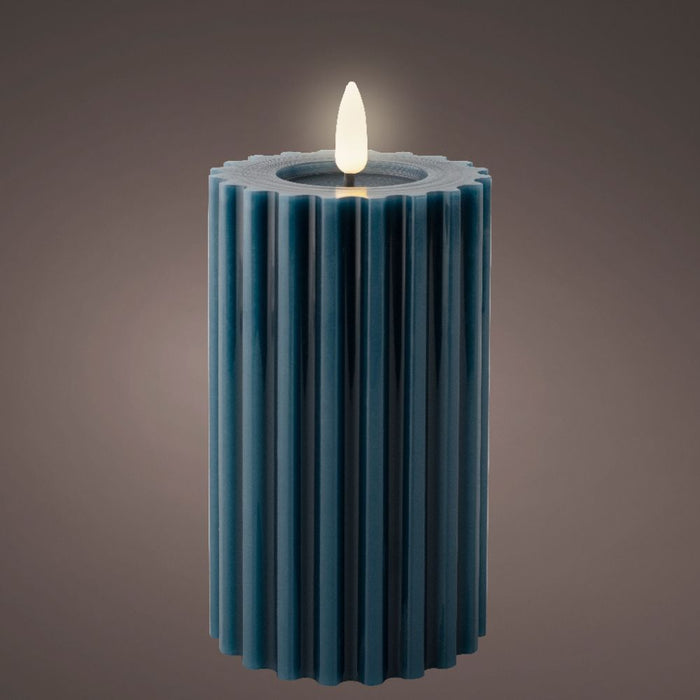 LED Carved Wax Wick Candle (Assorted Colours)