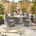 Ciara Compact Corner Set & Fire Pit Table In Garden