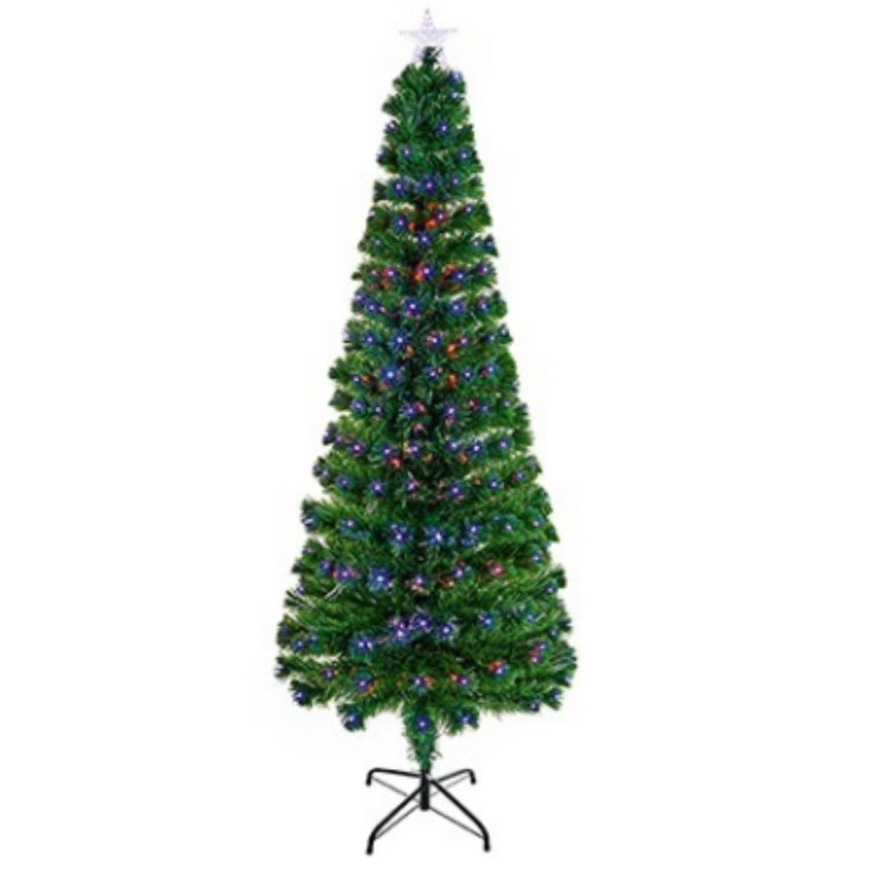 Premier 1.2m Slim Colour Change Star Fibre Optic Christmas Tree