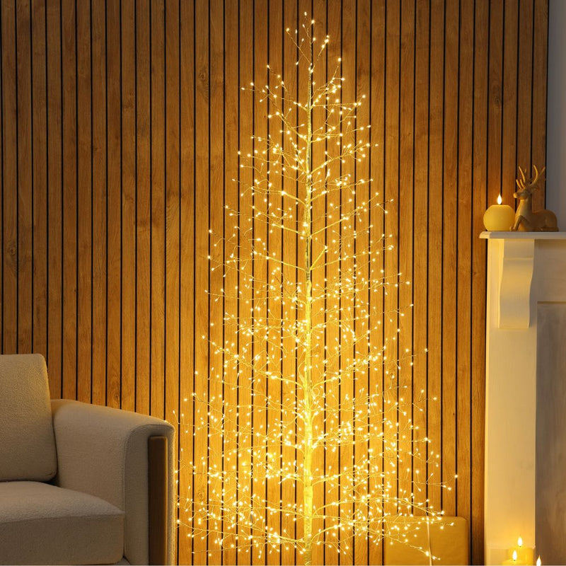 1.8m Micro LED Champagne Twig Tree