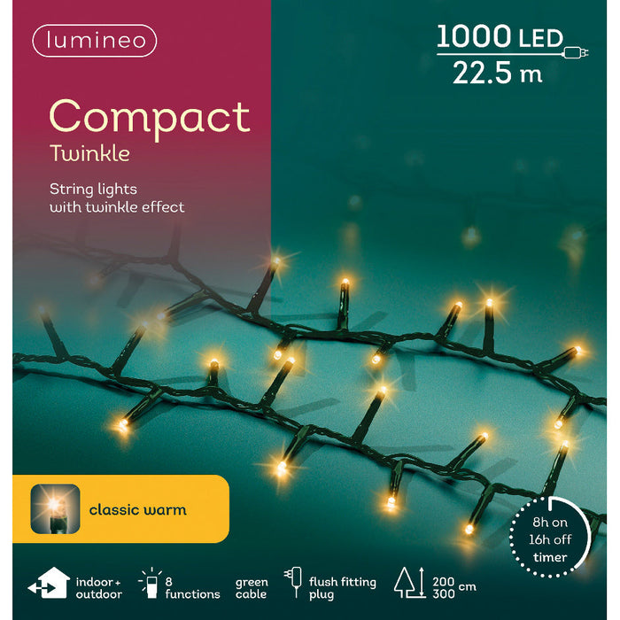 Lumineo Plug In Christmas Lights (Mains Powered) – Classic Warm LED String Lights