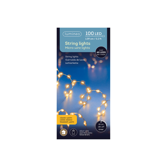 Lumineo 100 LED Extra Dense String Lights Classic Warm