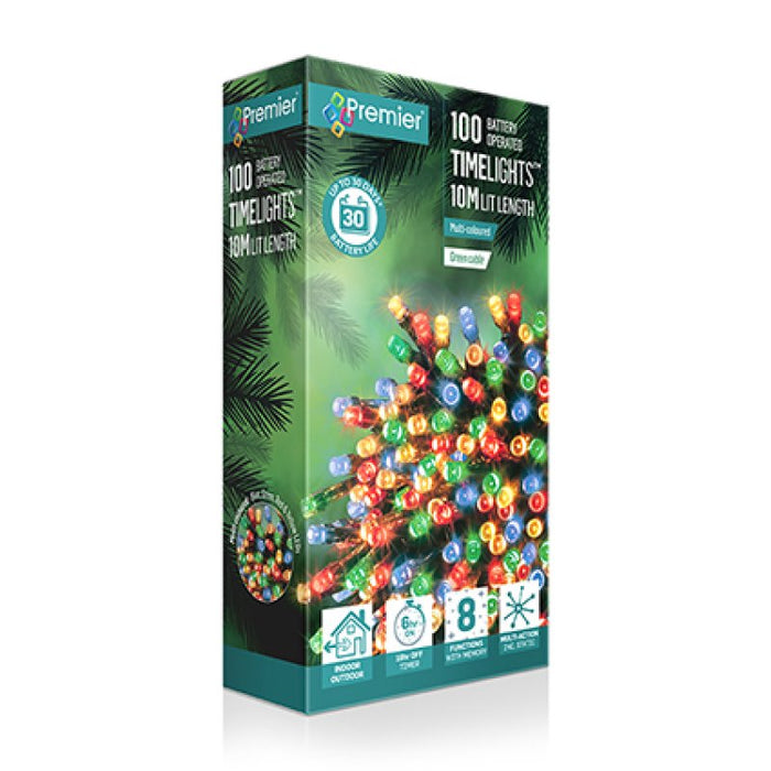 Premier LED Lights With Timer Multicolour