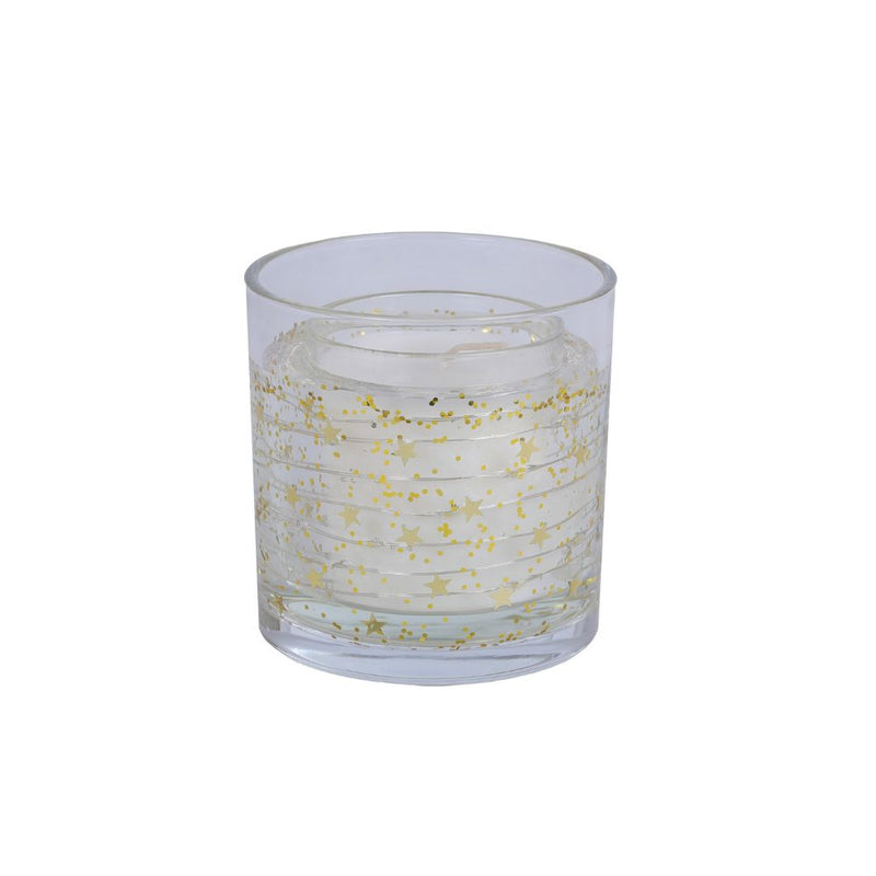 10cm Gold Glitter Flicker Led Candle