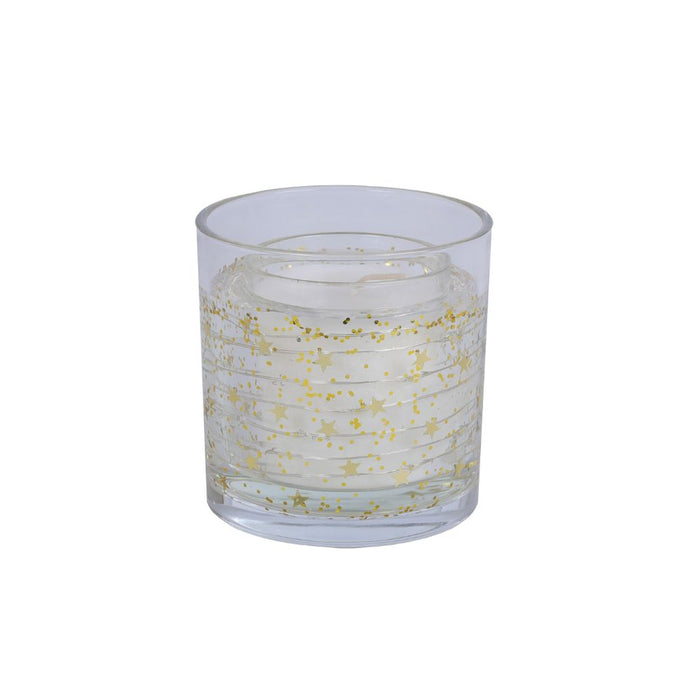 10cm Gold Glitter Flicker Led Candle