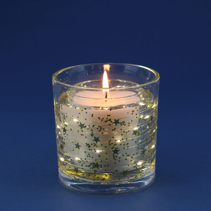 10cm Sliver Glitter Flicker Led Candle
