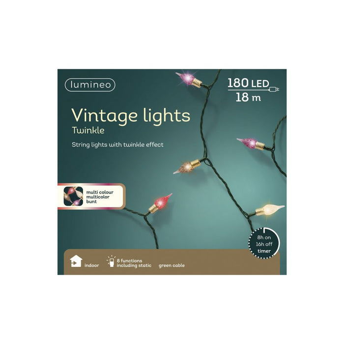 LED Vintage String lights With Twinkle Effect - Multicolour