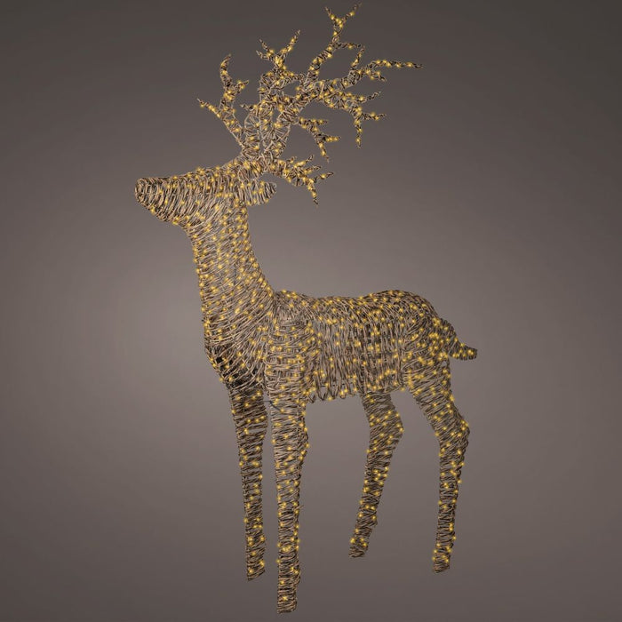 180cm Brown Rattan Deer