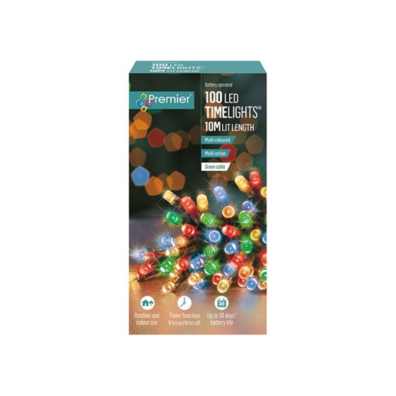 Premier Battery Operated Christmas Lights - Warm White LED String Lights