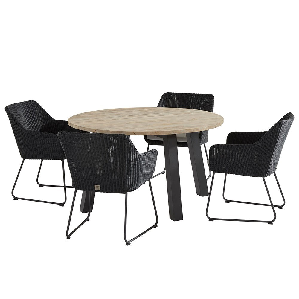 4 Seasons Outdoor Avila 4 Seat Round Dining Newbank Garden Centre