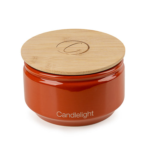 3 Wick Candle with Bamboo Lid - Terracotta