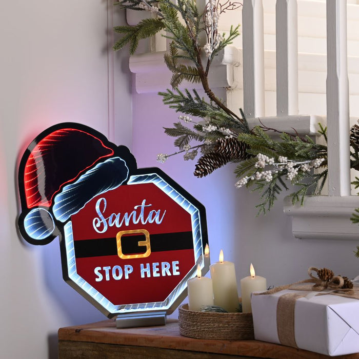 40cm Santa Stop Infinity Light