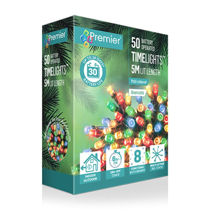 Premier LED Lights With Timer Multicolour