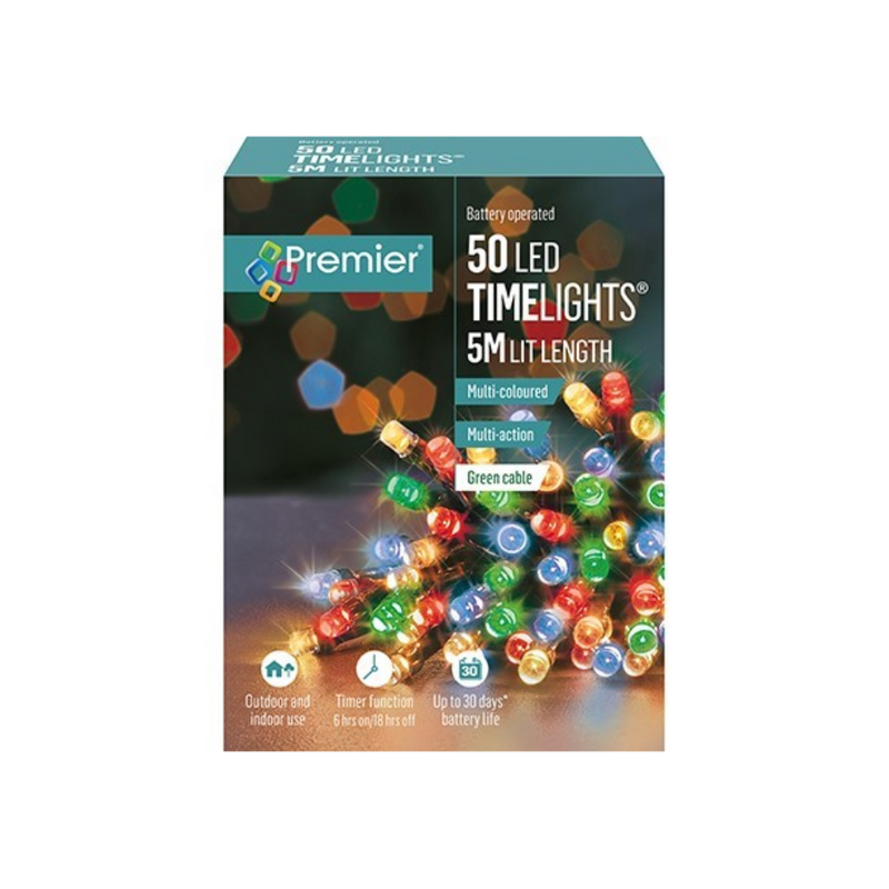 Premier Battery Operated Christmas Lights - Warm White LED String Lights