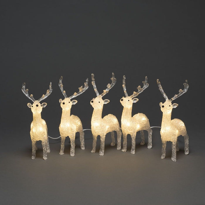 Konstsmide 5pc LED Acrylic Reindeer
