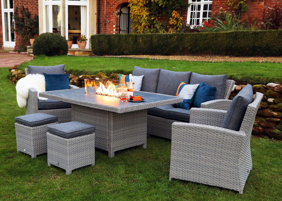 Supremo Leisure Catalan Lounge Dining with Fire Pit - Garden