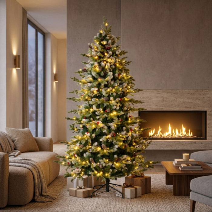 Premier 7ft Prelit Highland Fir Artificial Christmas Tree