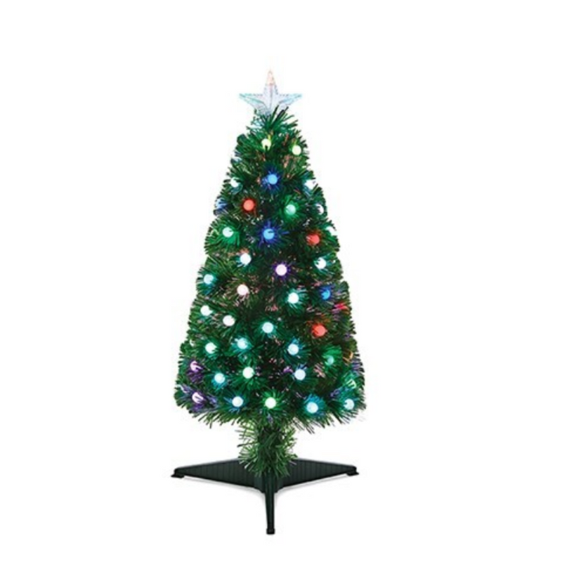 Premier 80cm Light Ball Colour Changing Fibre Optic Christmas Tree