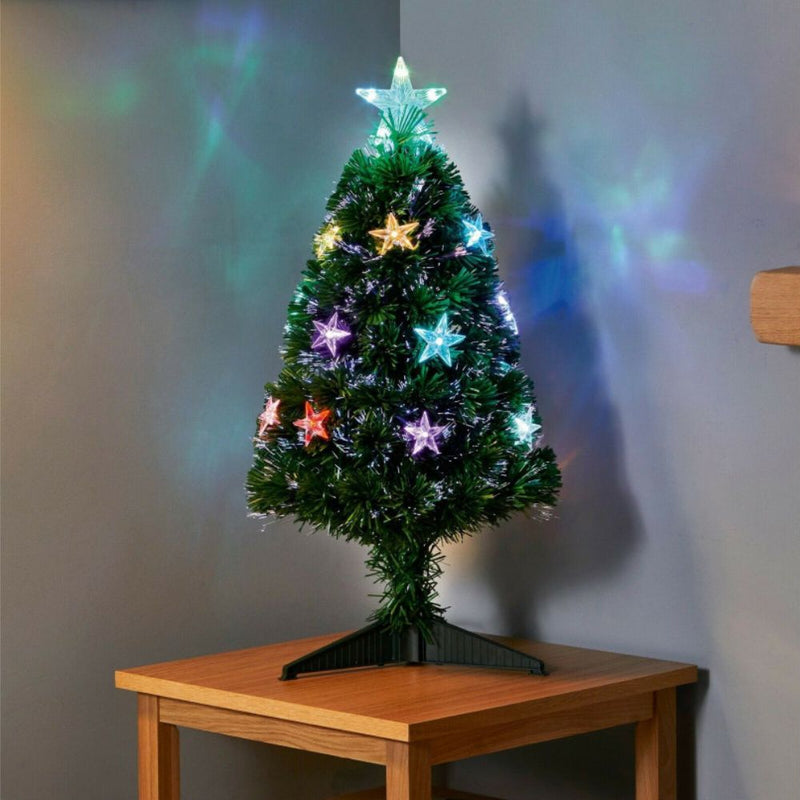 Premier 80cm Star Fibre Optic Christmas Tree