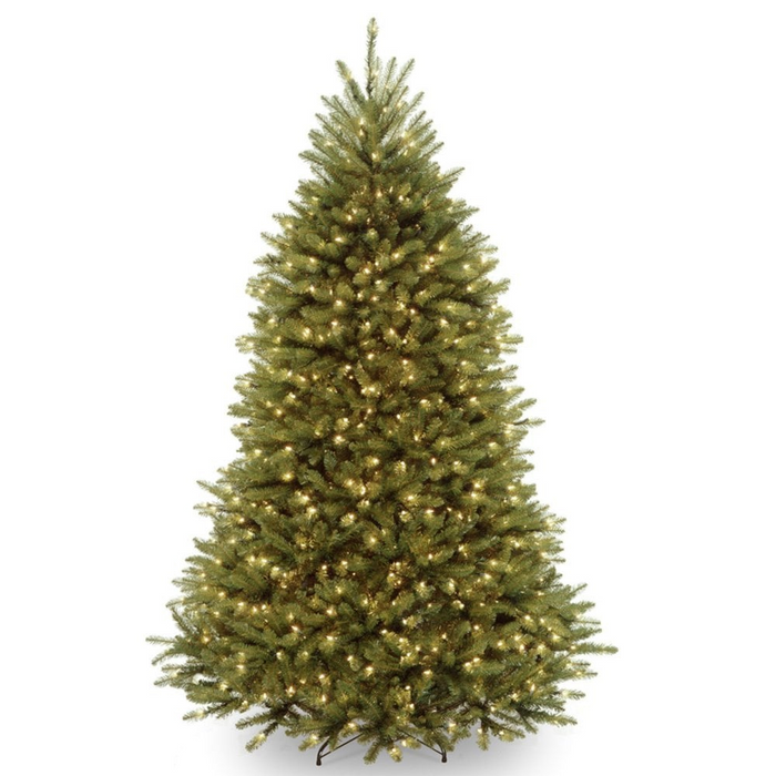 National Tree 8ft Dunhill Fir Prelit Artificial Christmas Tree