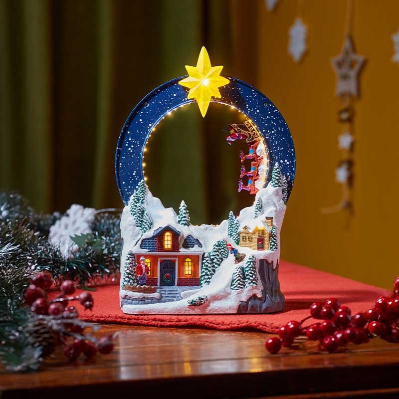 Around The World Santa Snow Scene
