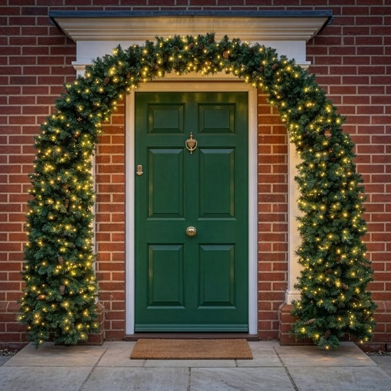 BOSK Horseshoe Prelit 8ft Artificial Christmas Arch