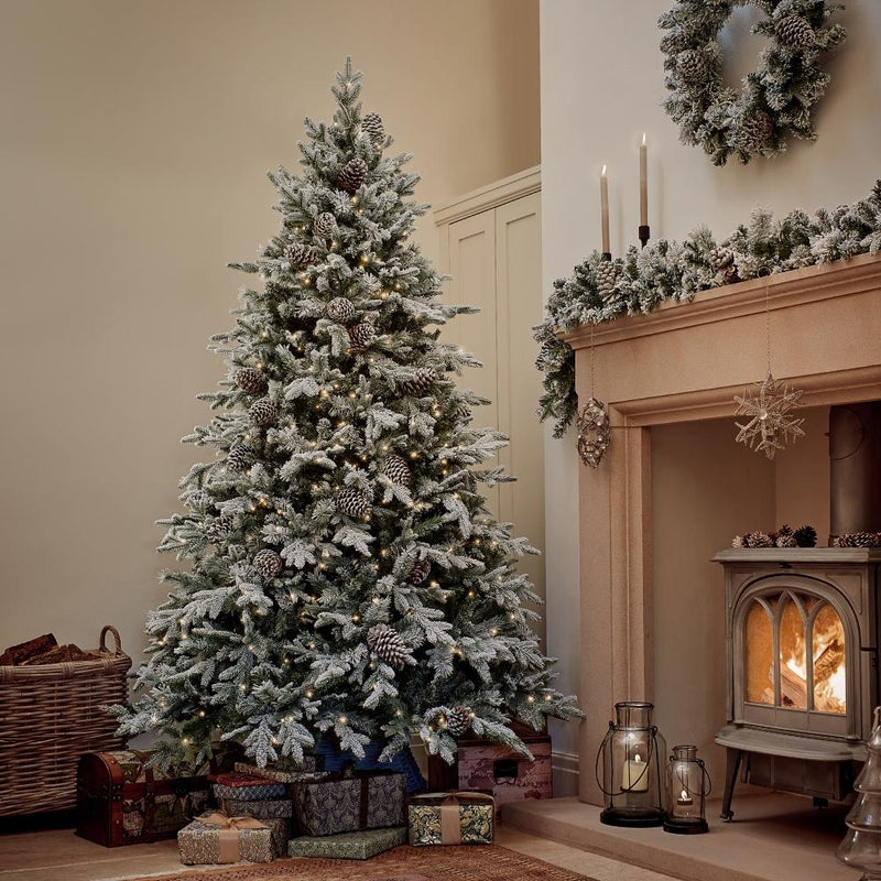BOSK Frosted Winterfold Fir Prelit Artificial Christmas Tree