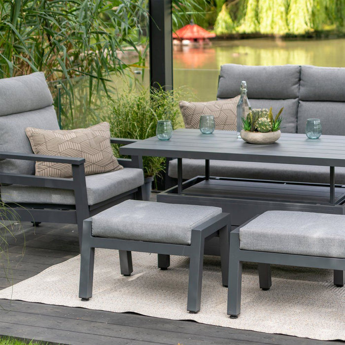 LG Outdoor Barcelona Lounge Dining Set with Adjustable Table