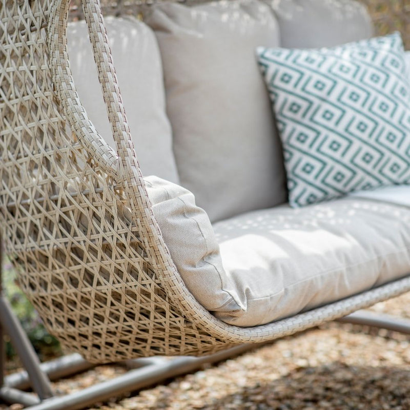 Bramblecrest Chedworth Sandstone Rattan Triple Hanging Cocoon