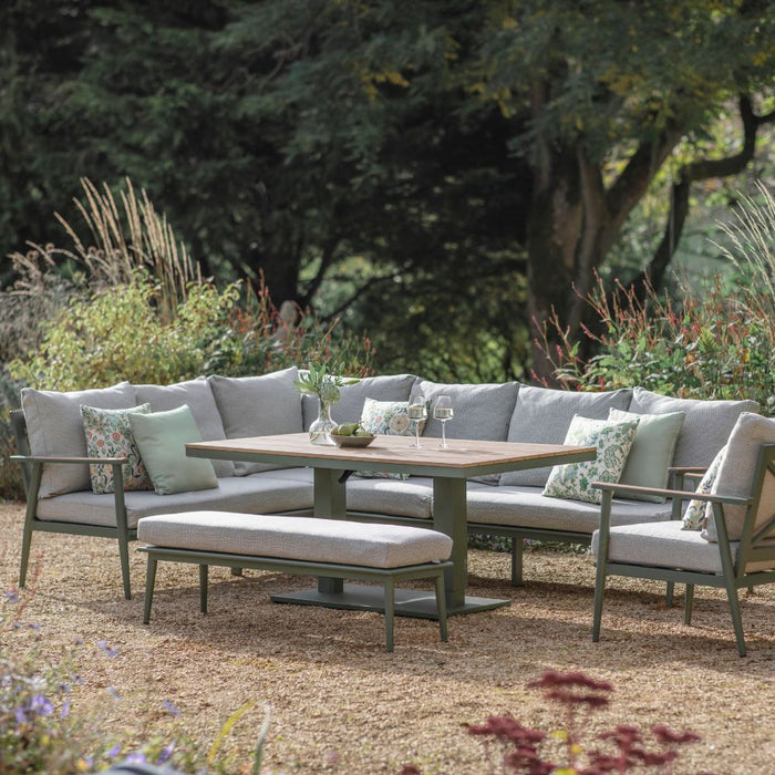 Bramblecrest Wisley L Shape Sofa Set With Adjustable Table