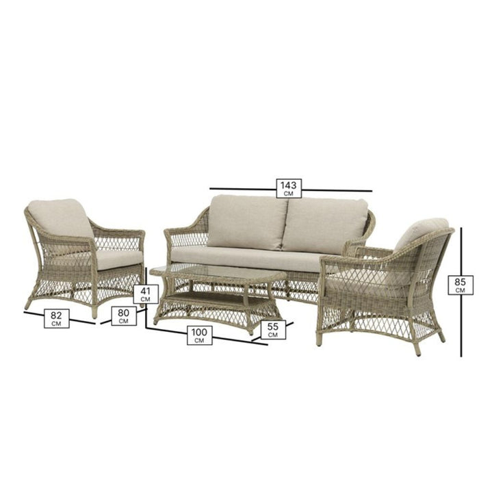 Bramblecrest Rosemoor 2 Seat Lounge Set