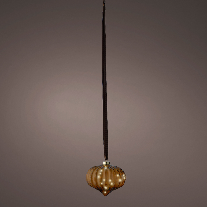 Lumineo Brown Glass Onion On Rope