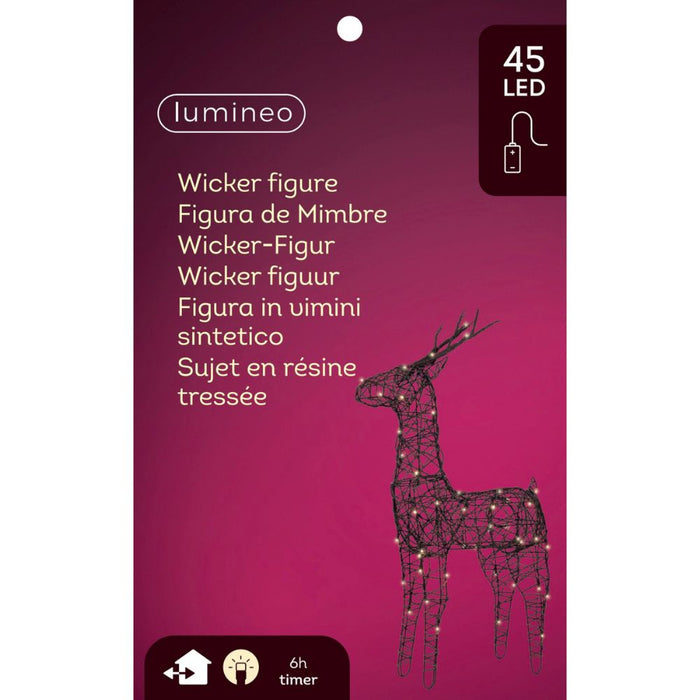 85cm Brown Rattan Deer