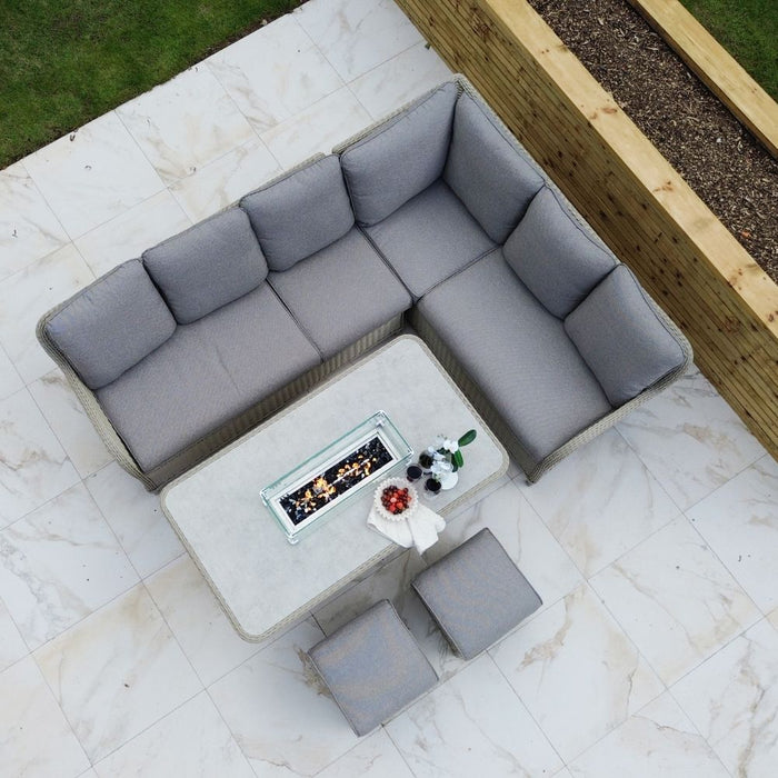 Supremo Cassano Corner Modular Set With Firepit Table