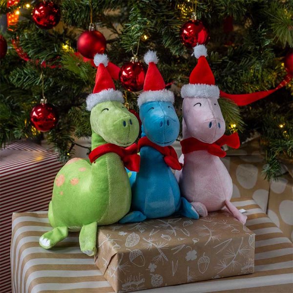 Christmas Dino PlayPal Dog Plush Toy