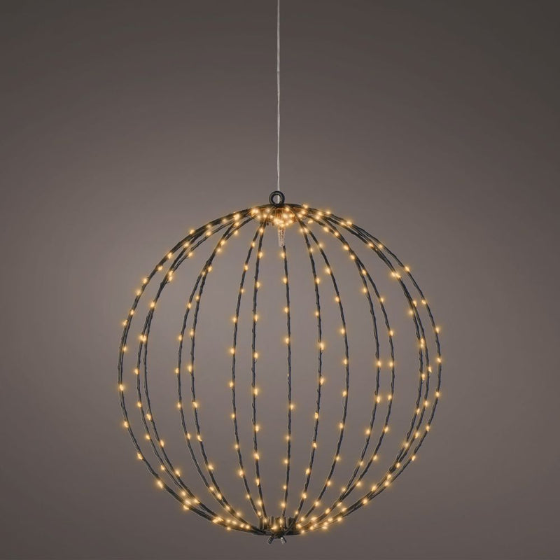 38cm Classic Warm LED Ball Black Frame Light