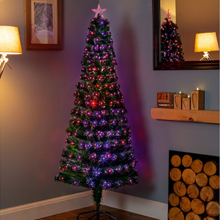 Premier 1.2m Slim Colour Change LED Star Fibre Optic Tree