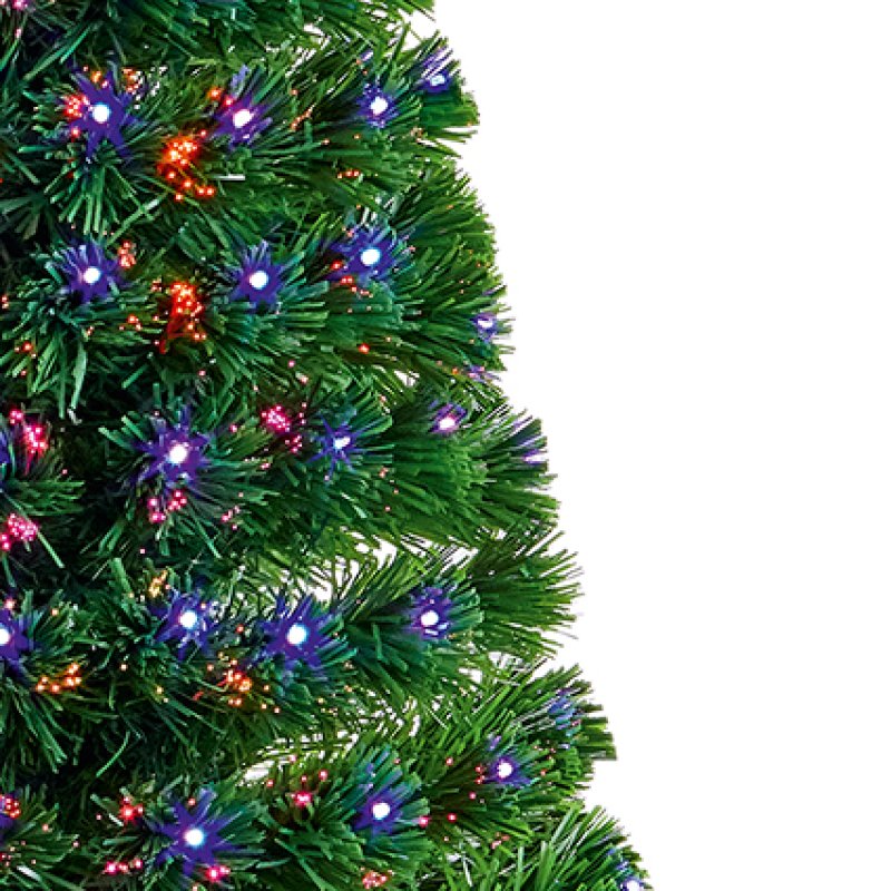 Premier 1.2m Slim Colour Change Star Fibre Optic Christmas Tree