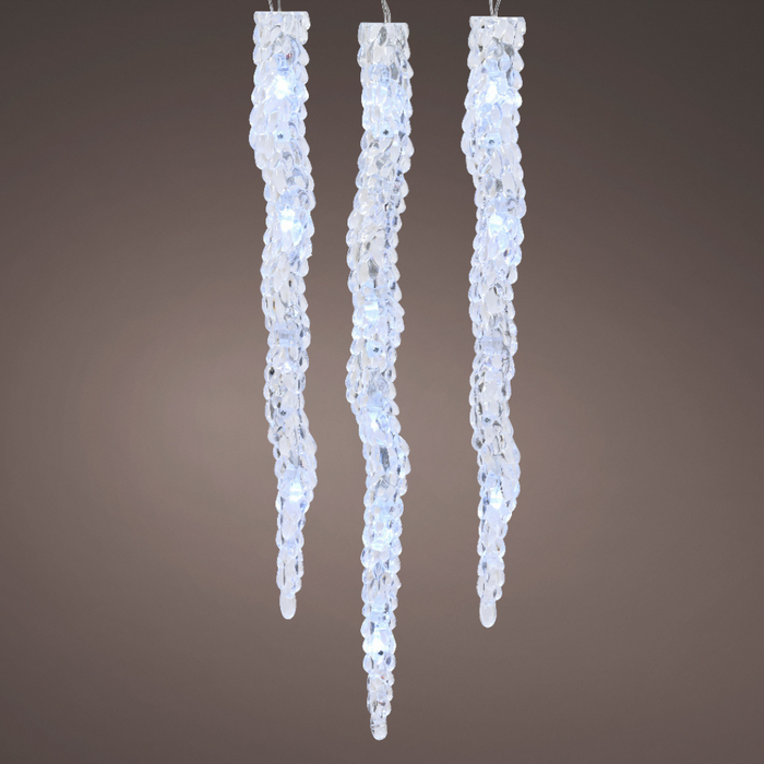 Lumineo Cool White Large Icicles x 12