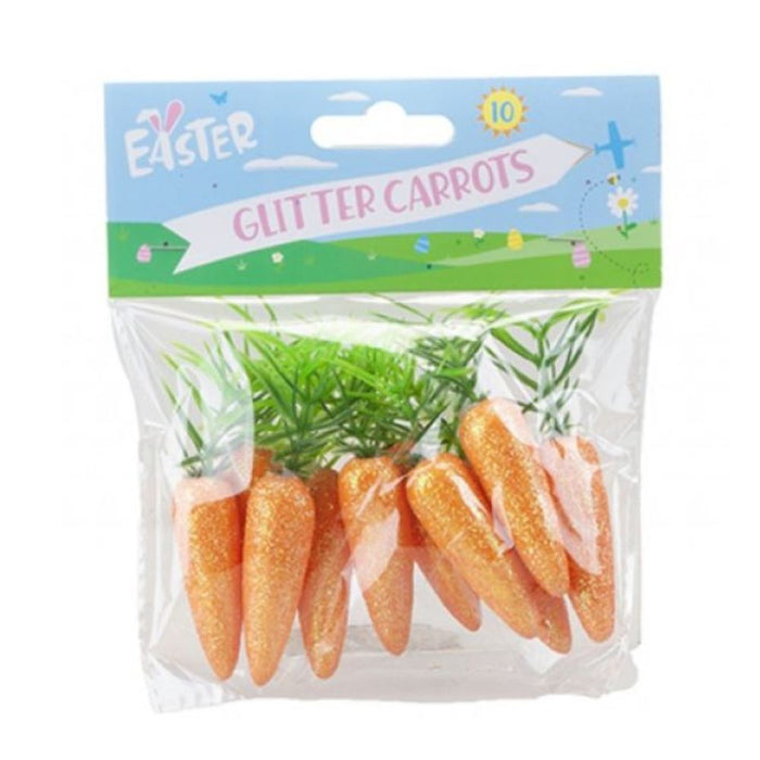 Easter Glitter Carrots Decor