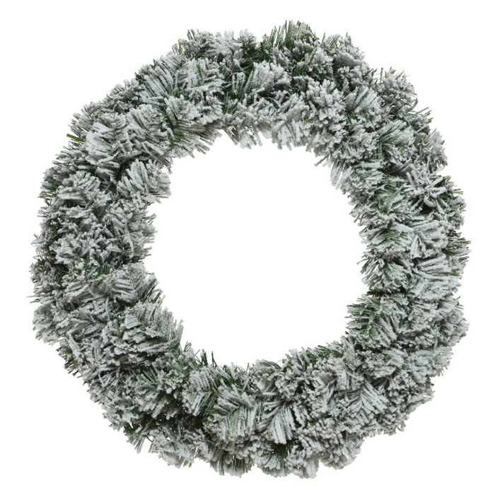 Everlands 50cm Imperial Snowy Wreath