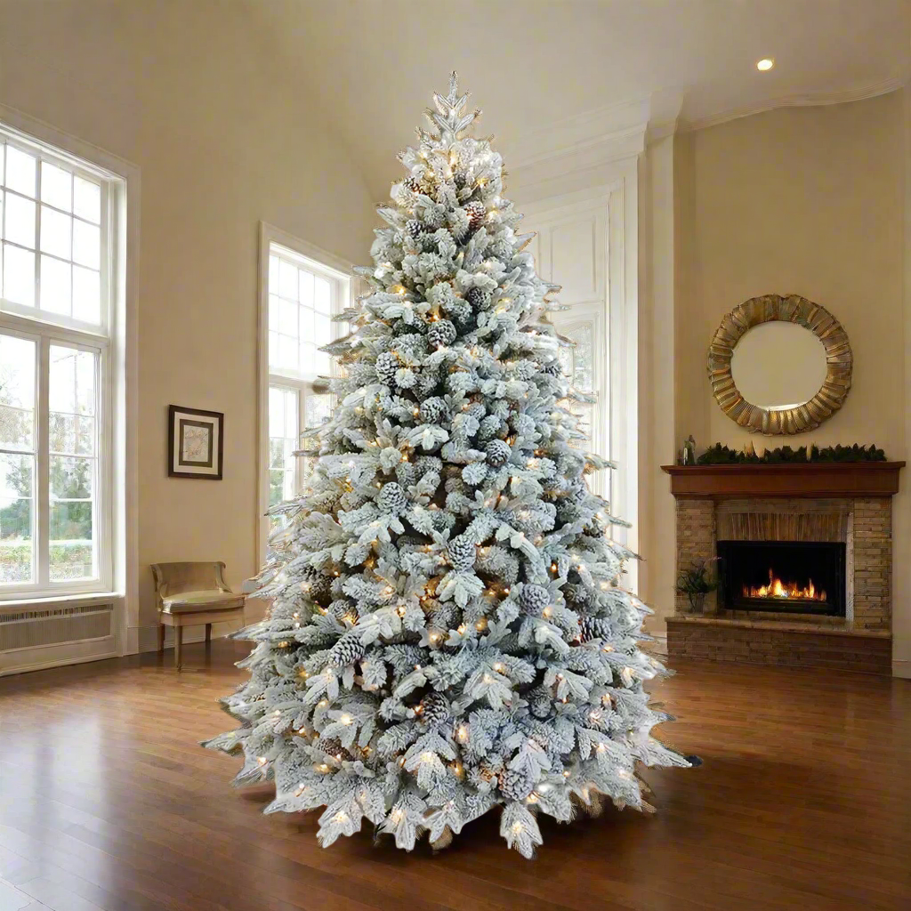 BOSK Frosted Winterfold Prelit Artificial Christmas Tree — Newbank