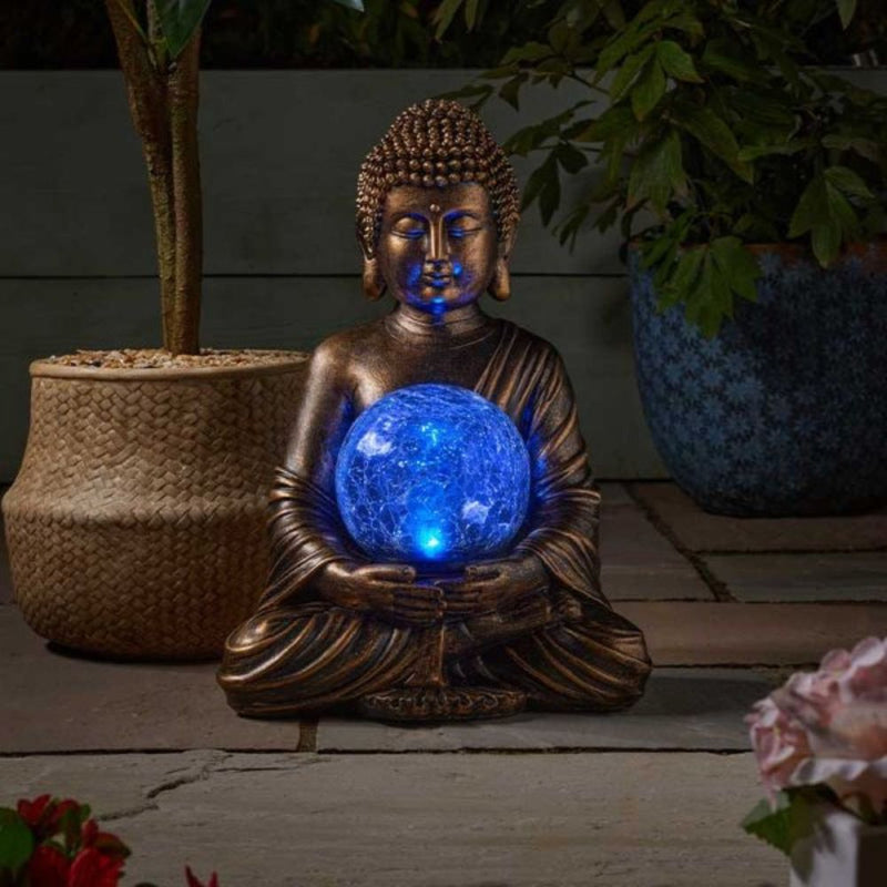 Smart Garden Gazing Buddha Solar Figurine