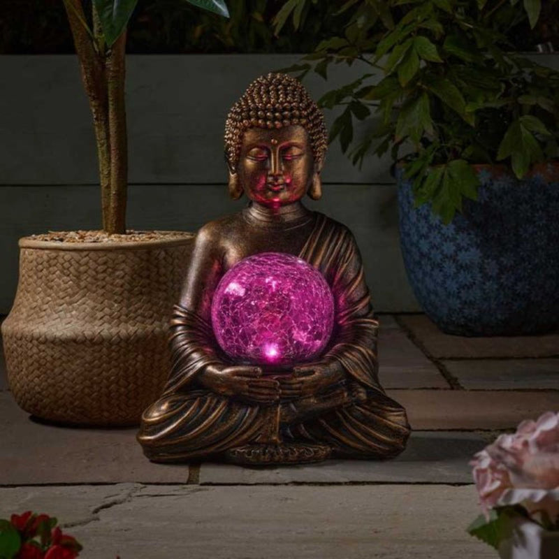Smart Garden Gazing Buddha Solar Figurine