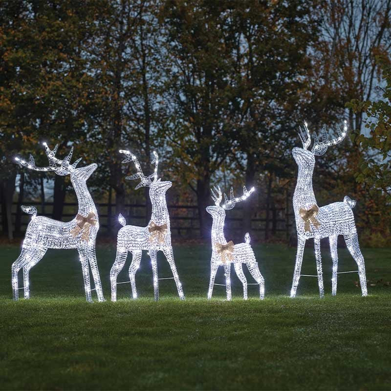 Smart Garden GlitterTwist Silver Reindeer - Cool White LED