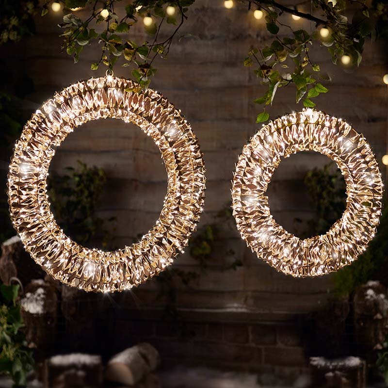 Smart Garden GoldTwist Wreath - Warm White LED